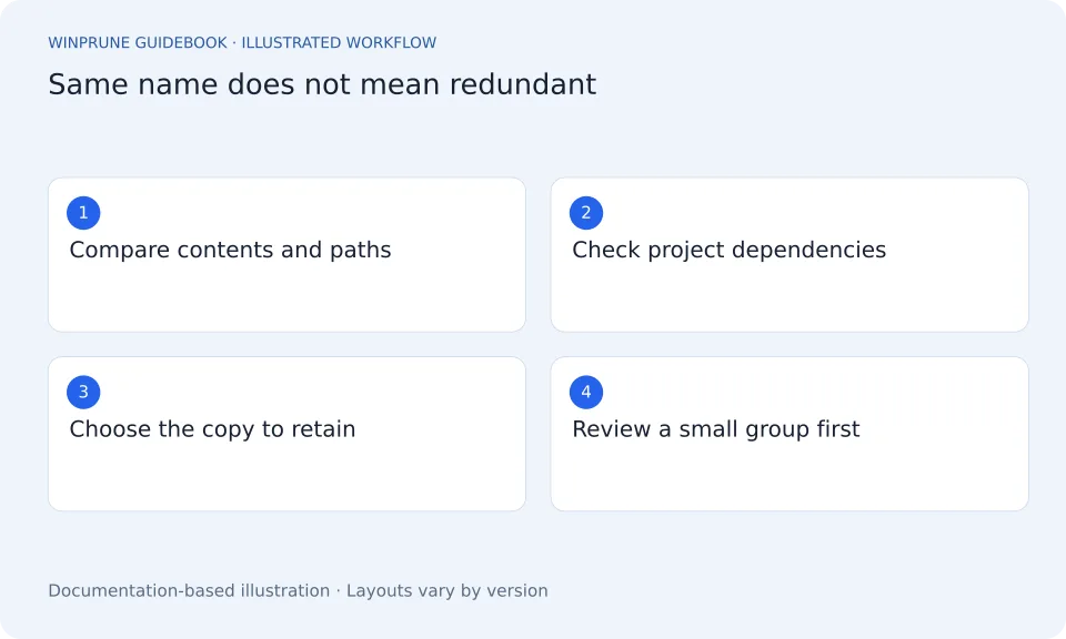 Review Duplicate Files on Windows Safely — illustrated workflow
