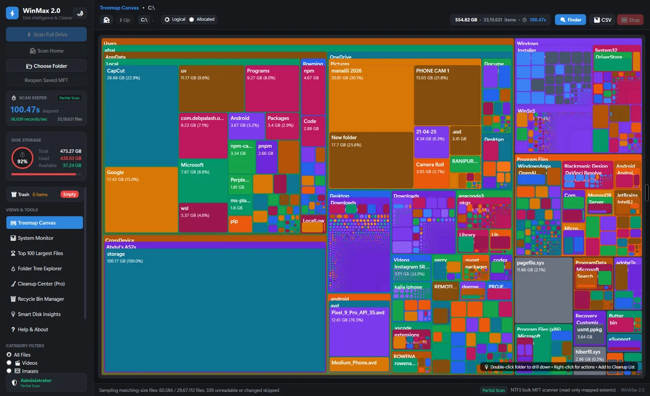 WinPrune app screenshot